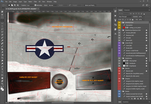 More information about "Templates for Thirdwire A-1H & J Skyraider (4096x4096, layered)"