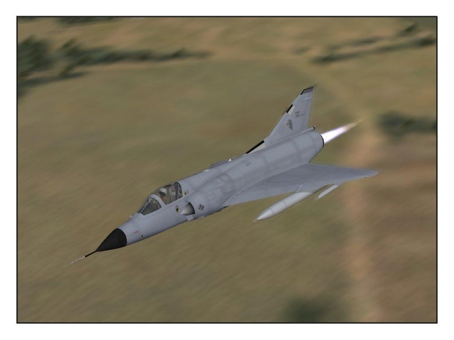 mirage III EA over the pampa