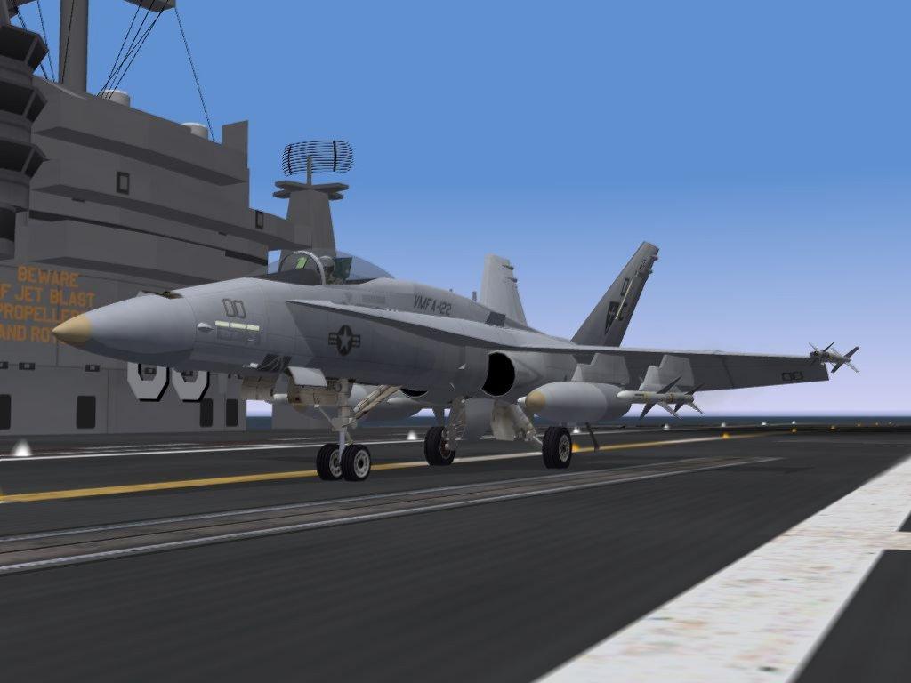 F18 after landing on USS Nimitz