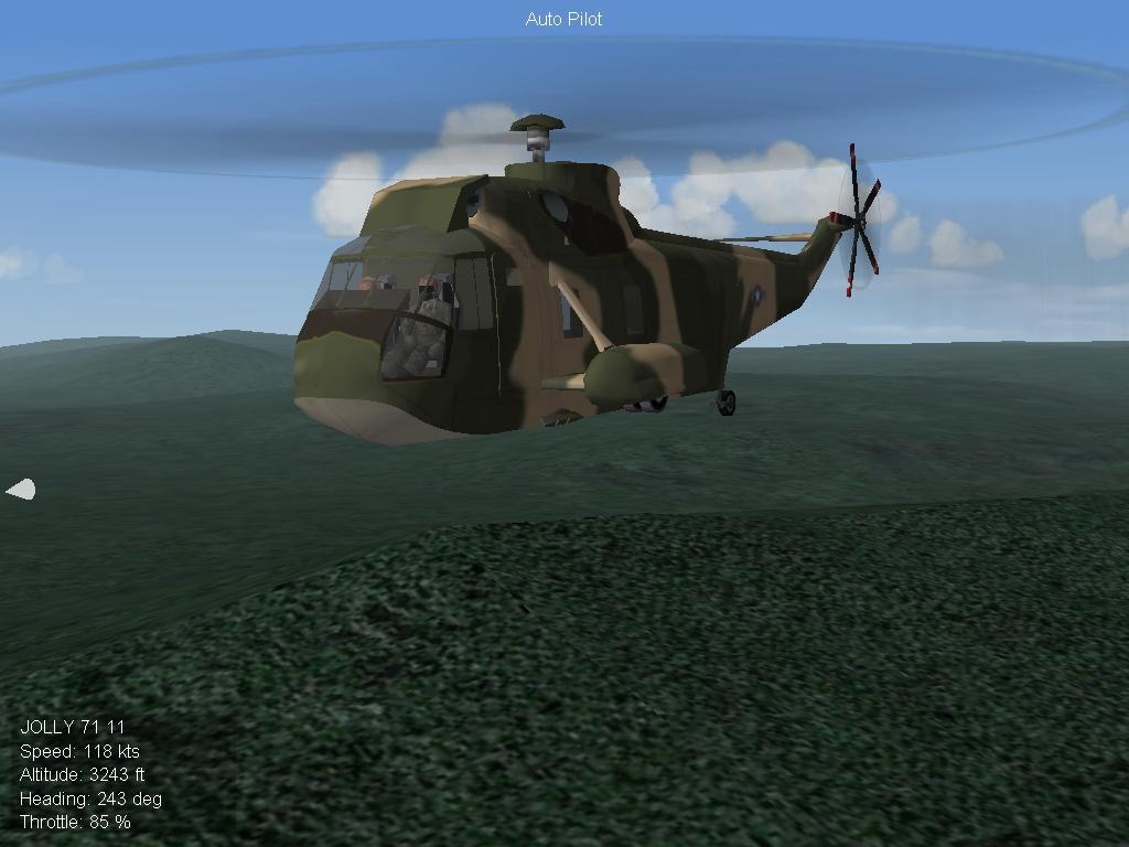 SH-3J in a CSAR mission