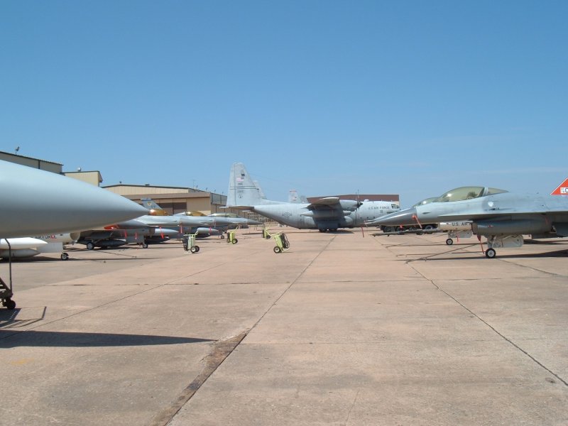 Sheppard AFB Training Flight Line and Hangars Air Show / Aviation