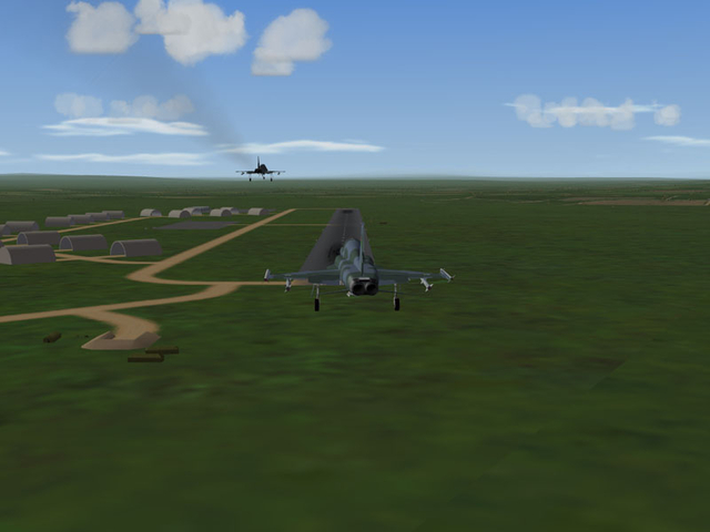 F-5EM's landing