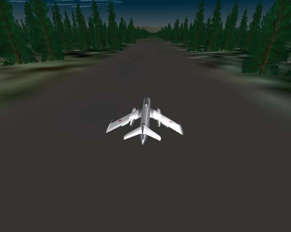 Primitive airfield with Stary Pines