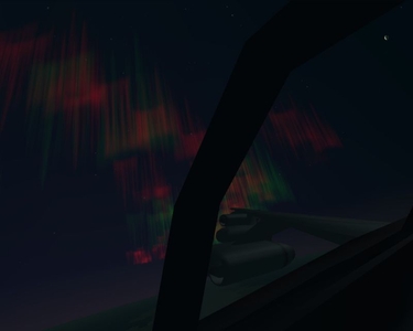Experimental Aurora. B-47 crossing the ring of fire.
