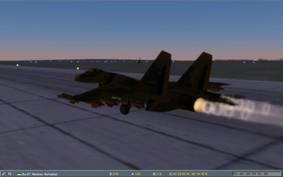 Su-27 Vinnitsa 78 SQ Night Takeoff