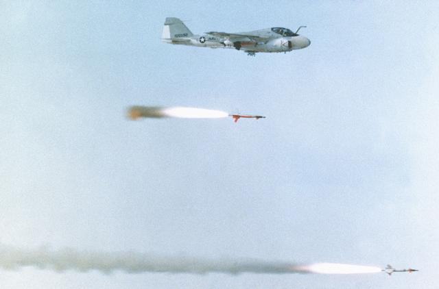 A-6E firing AGM-123 Skipper II