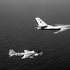 A-6E intercepting a TU-16 Badger