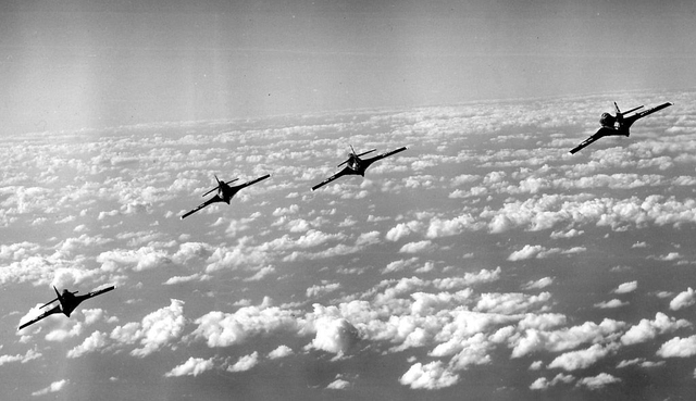 F9F-8 Cougars of VF-142 in flight
