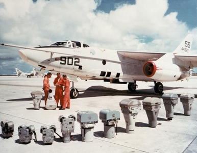 RA-3D and its 3 man crew prior to a launch.