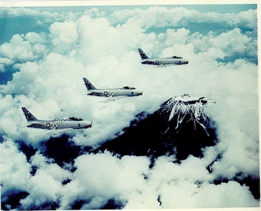 USMC FJ-4's over Mt. Fuji