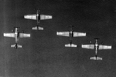 Echelon left of A-1E Skyraiders
