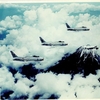 Marine FJ-4's over Mt. Fuji