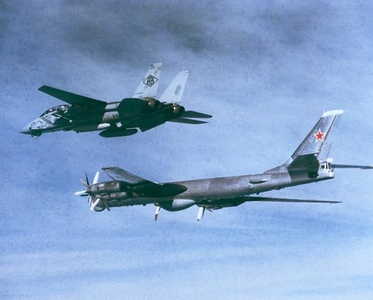 TU-95D and F-14A of VF-102