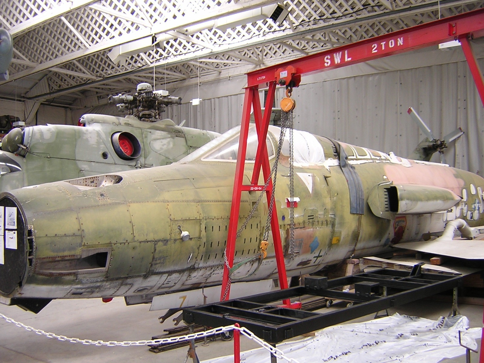 F105 in restoration at Duxford