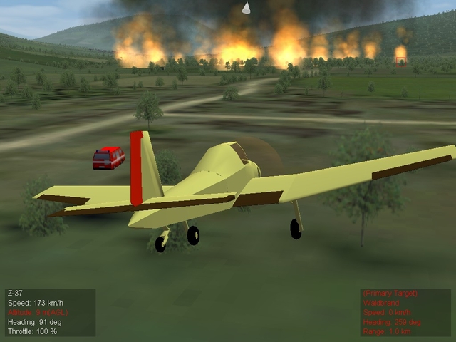 Z-37 Cmelak as Firefighter in  a civil mod