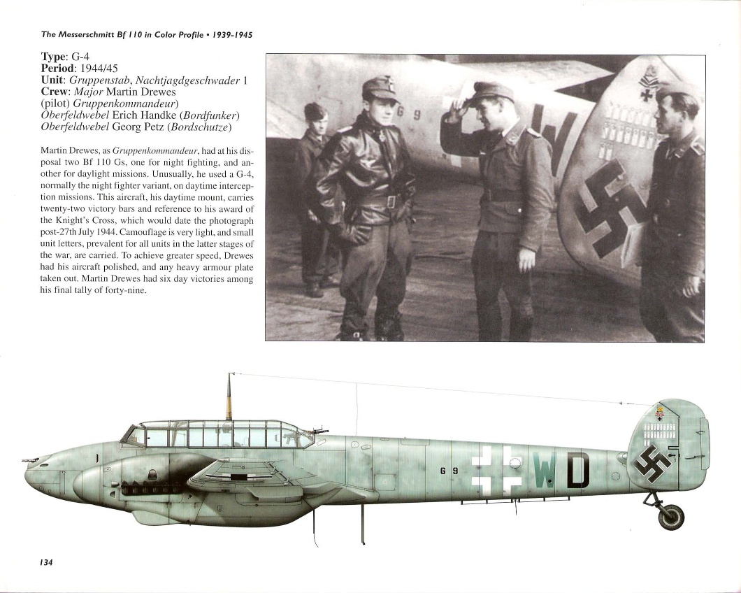Bf-110G-4/R3, G9+WD, Stab III./NJG 1 (Martin Drewes)