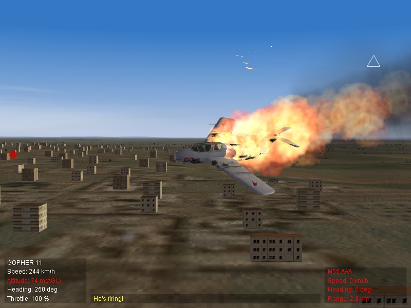 Mig-15UTI on fire!