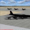 B-52H(late) at Dyess AFB with B-1B's in parking.JPG