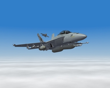 Cruising above the clouds in my RAAF F/A-18F Super Hornet.