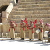Jordanian pipers in a Roman theater