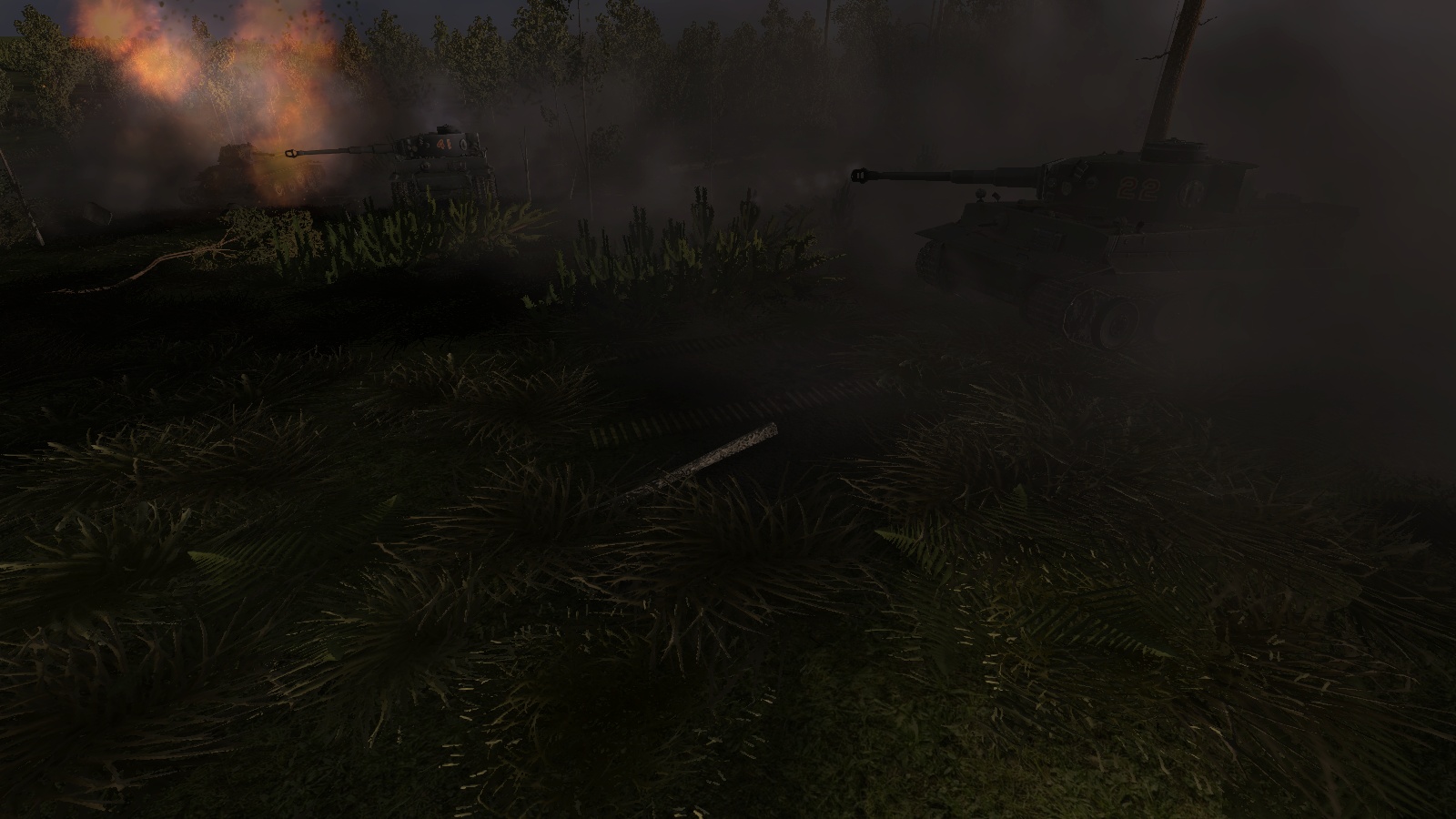 GT:OS - close combat between T-34s and Tigers