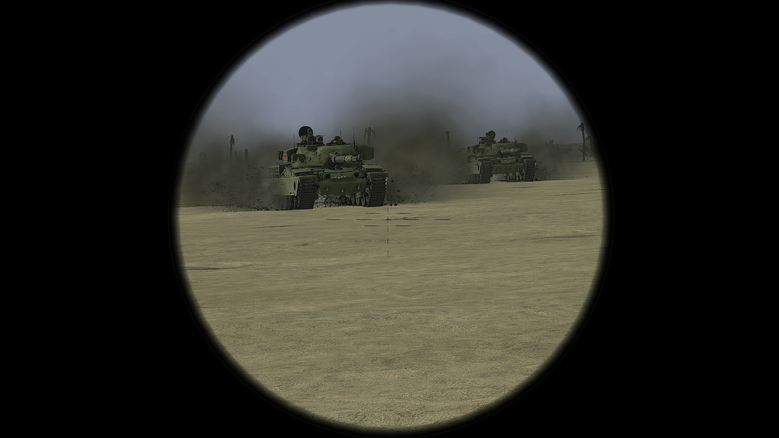 Steel Armor Blaze of War - Chieftains in M60 gunner's sight