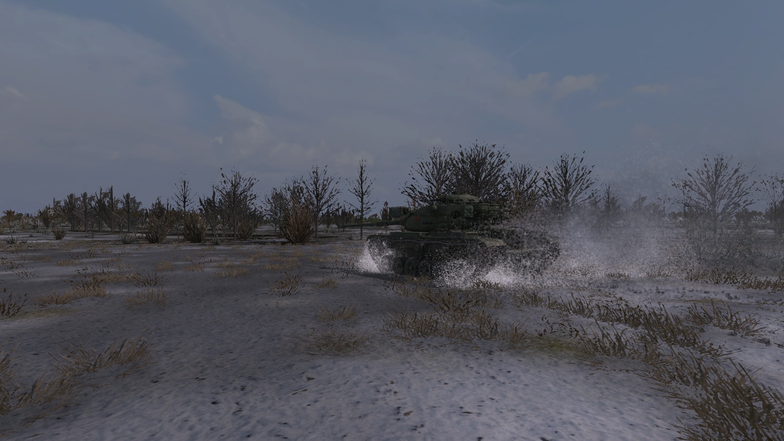 GT:OS, M60A1s and M113s assaulting dug-in troops, using a WW2 map.