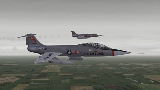 F104B and C enroute for the objective. Recce mission