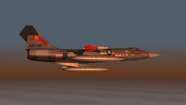 1962 F104C at sunset