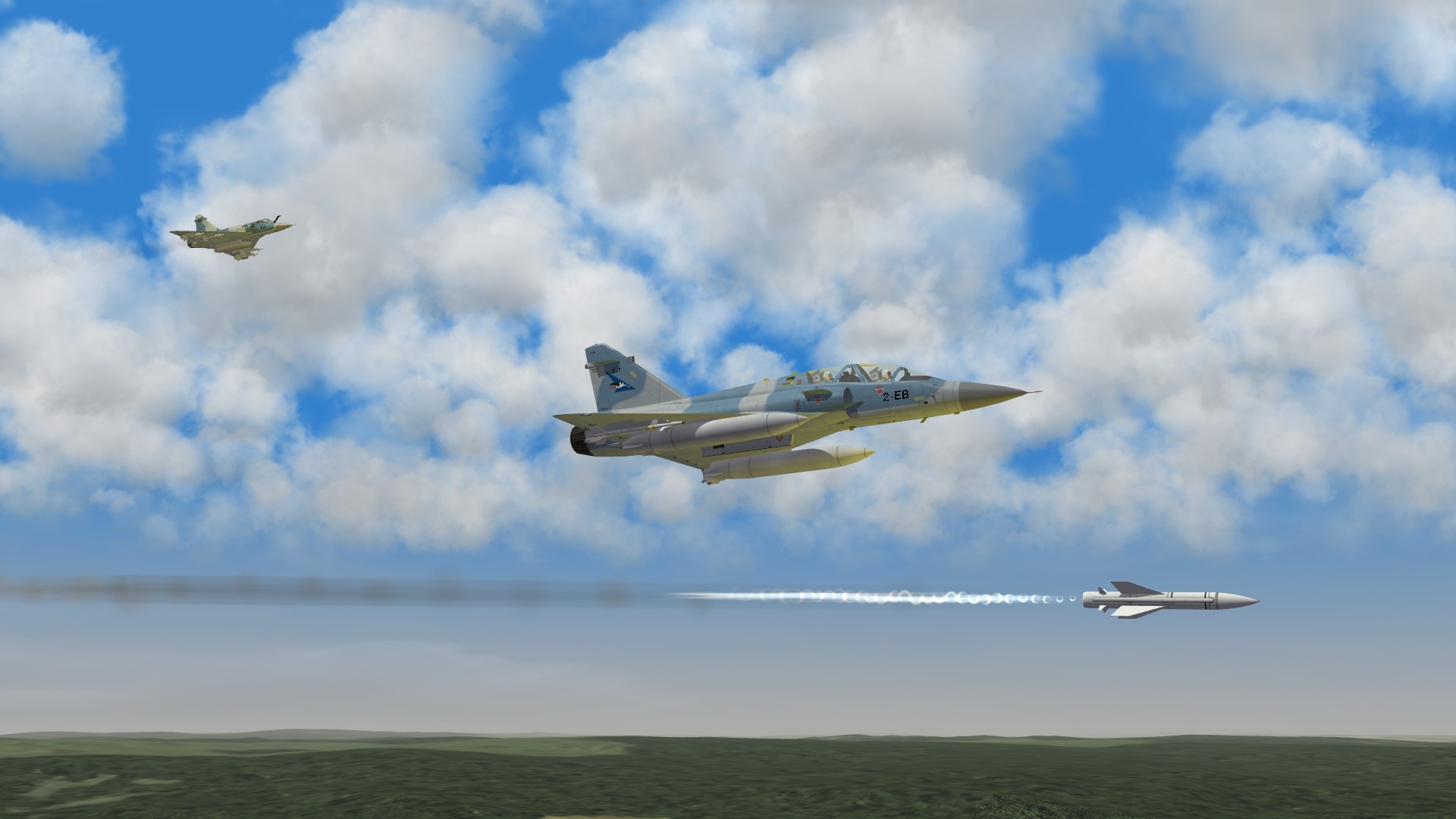 1986 Mirage 2000BS3 firing AS30L