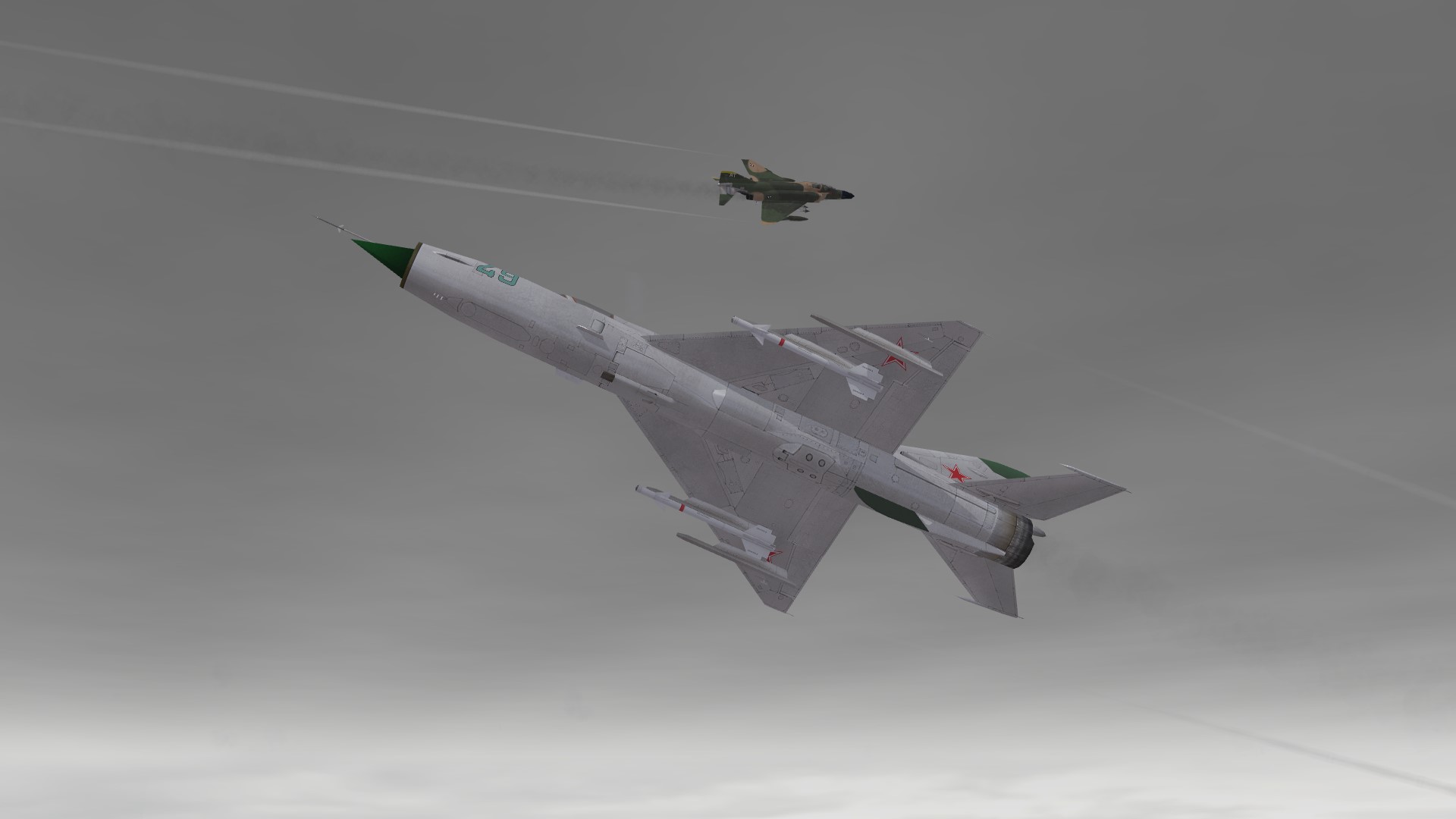 F4C and MIG21 on dog fight over Germany 1968