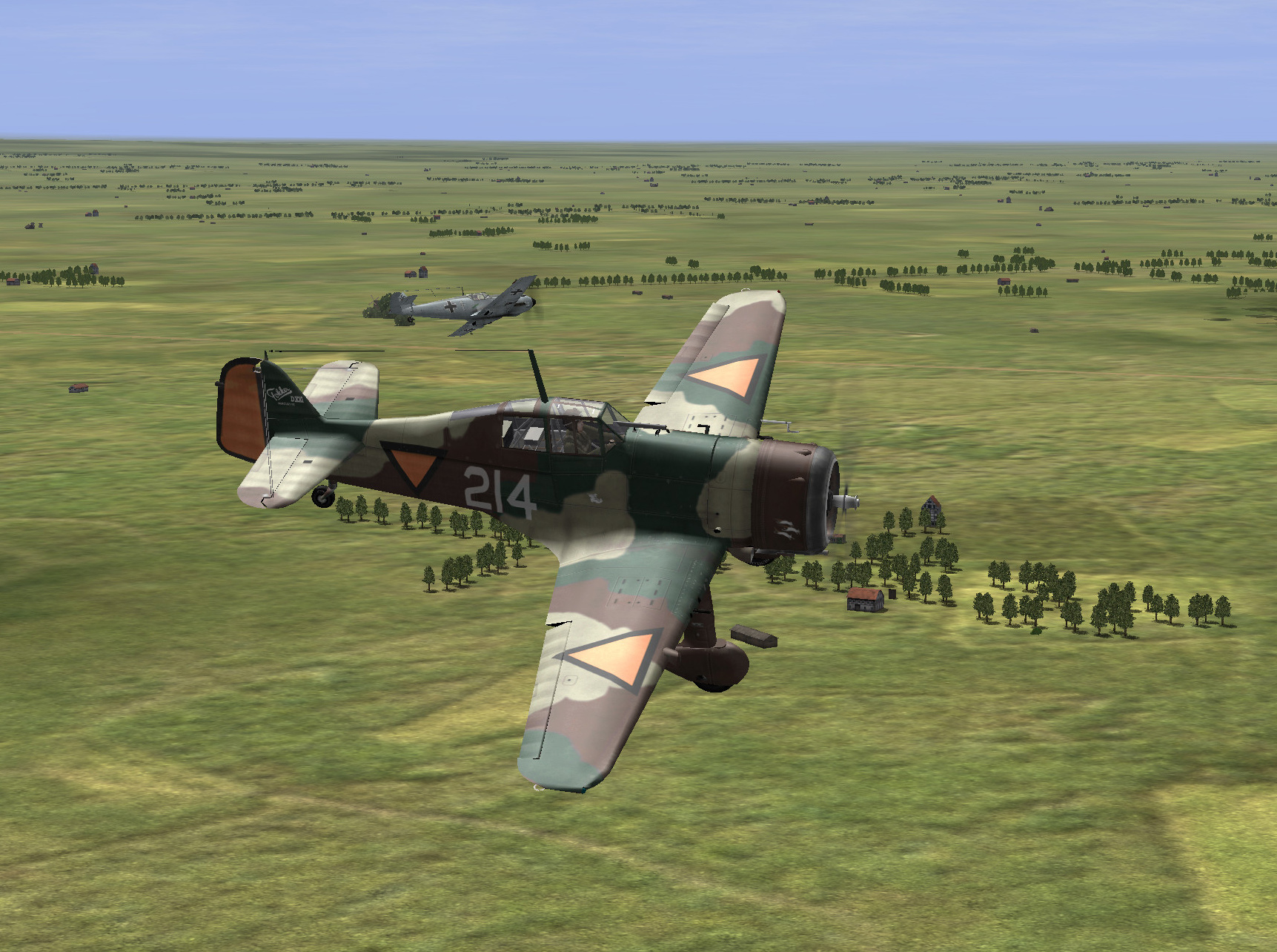 Holland 05 1940 Fokker DXXI facing Bf 109's