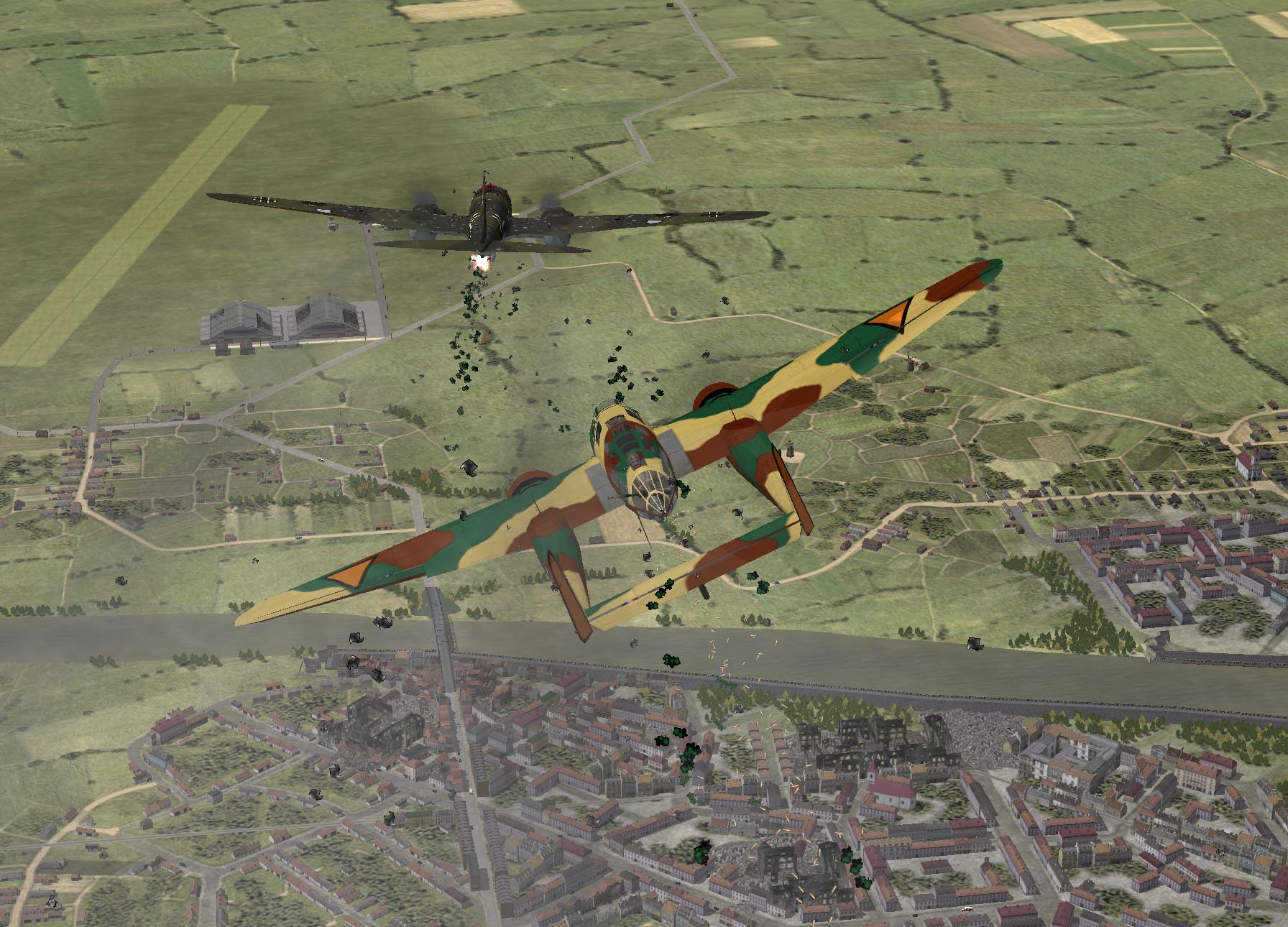 Netherlands may 1940 Fokker G1 against He 111 bombers