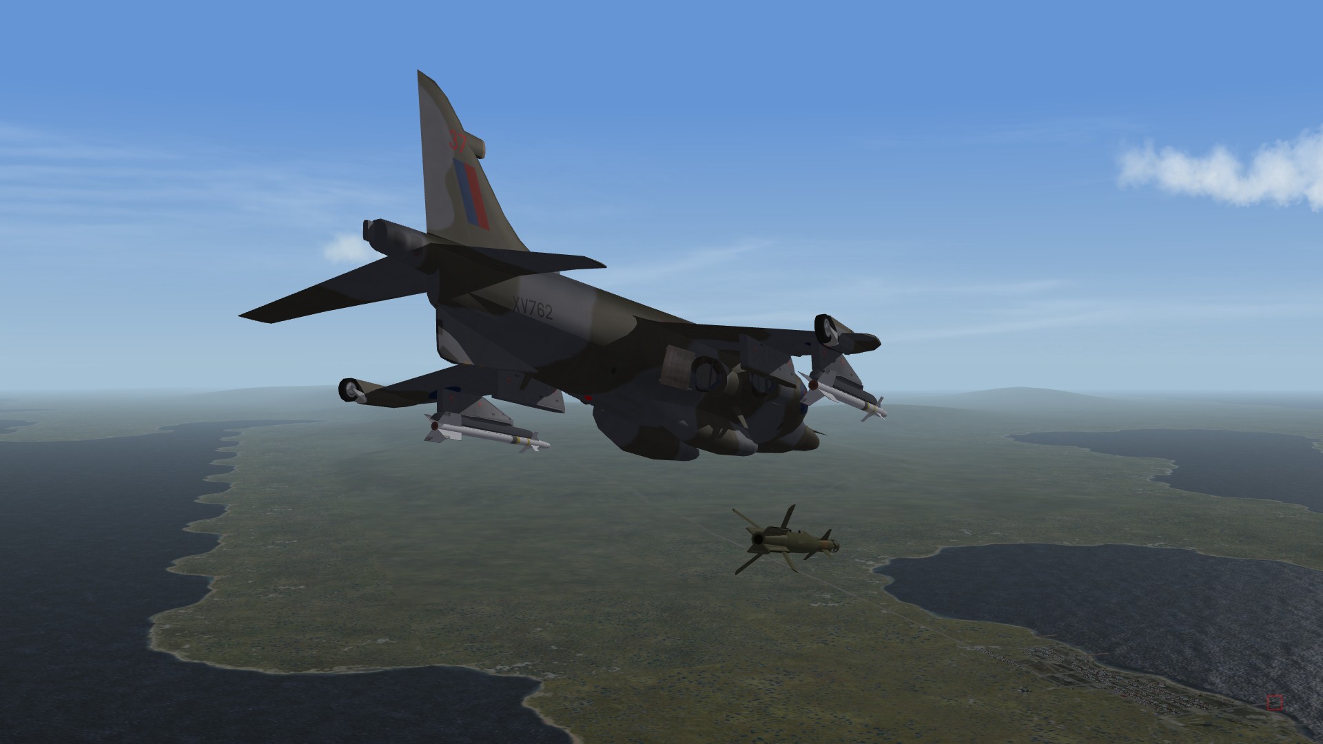 Harrier GR3 dropping LGB