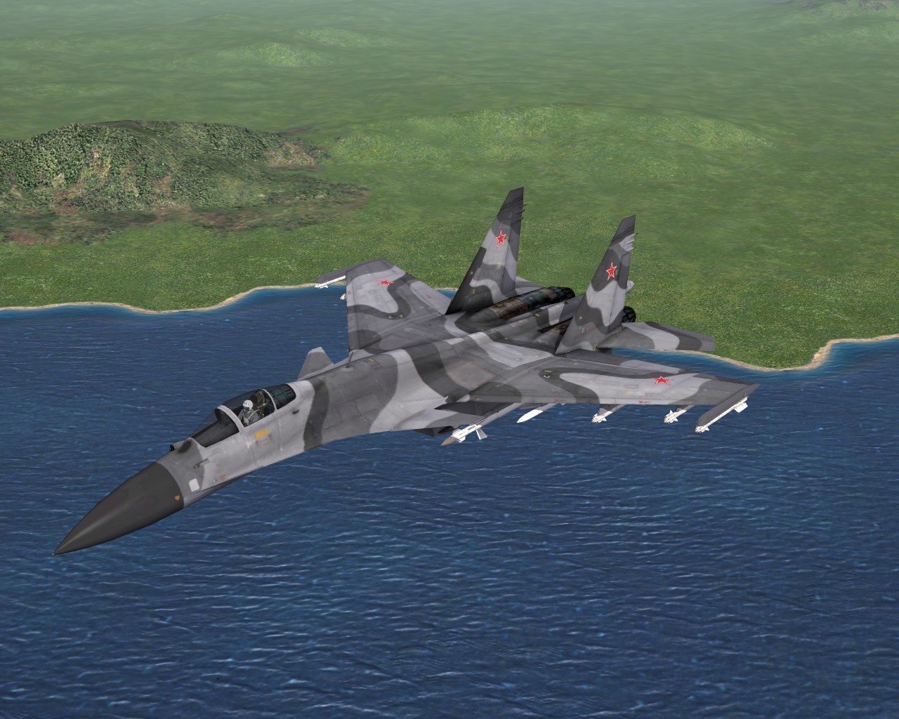 Su-37 Flanker F - Russian Camo Gray