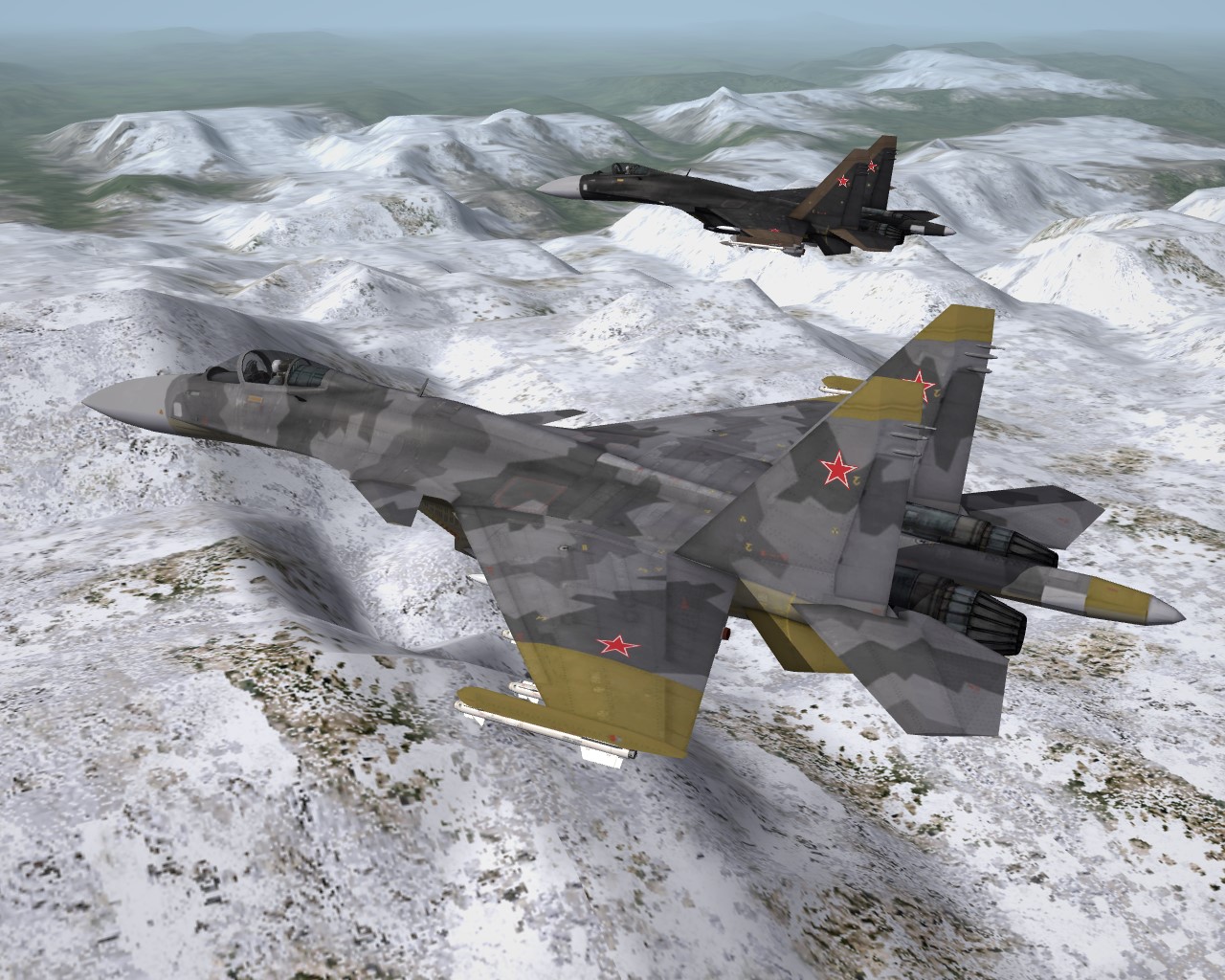 Su-37 Flanker F - Russian Elite Camo4 (Yellow Squadron - Wink)