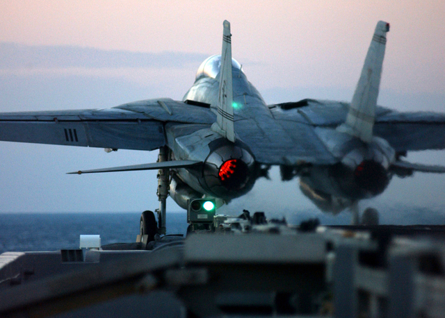 F14 launching from the deck of the USS Harry S. Truman CVN75
