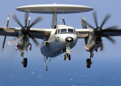 E2C Hawkeye on an inbound recovery to the USS Harry S Truman CVN 75