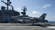 EA-18G Growler lands aboard the USS Harry S. Truman CVN 75