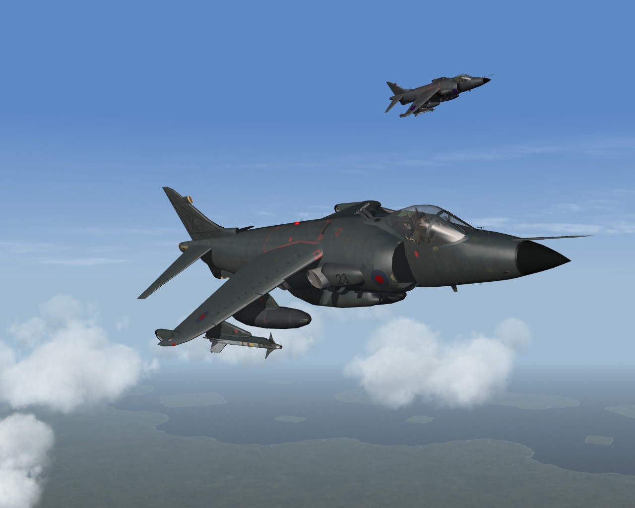 Harriers over the Falklands