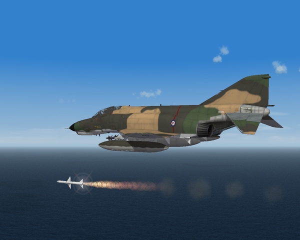 RAAF F-4E launches a Sparrow missile