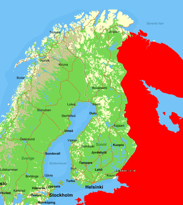Какие страны находятся на скандинавском полуострове. Скандинавия на карте. Скандинавский полуостров на карте. Скандинавия политическая карта. Политическая карта скандинавского полуострова.