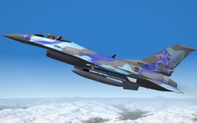 RNZAF Aggressor F-16AM Block 15 OCU tail art