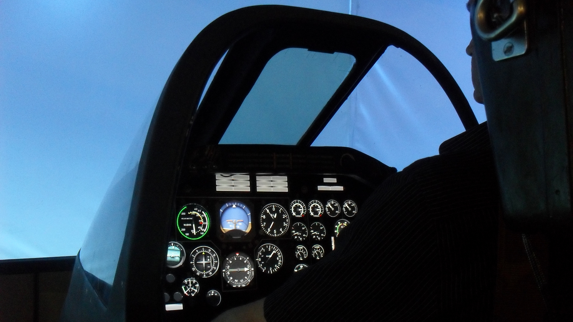 IA-58 Pucará flight simulator's cockpit