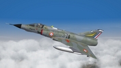 Mirage IIIE over the clouds