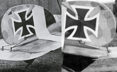 Albatros D.V 2359~17  Detail rudder Alb
