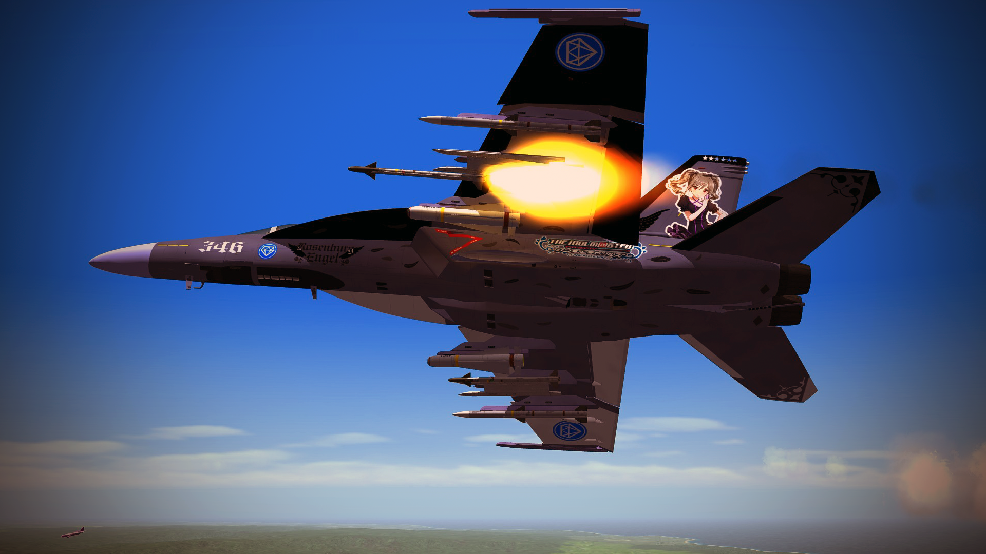 F/A-18E -Ranko- firing AIM-9X Sidewinder
