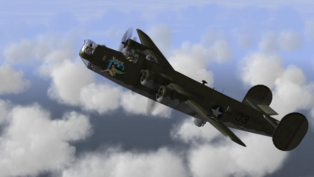 Scene from FlatSpinMan's Defence of the Reich Campaign in IL-2 + Dark Blue World