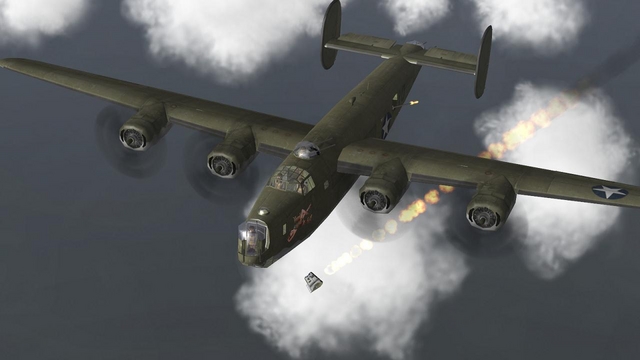 IL-2 + Dark Blue World, scene from FlatSpinMan's Defence of the Reich campaign