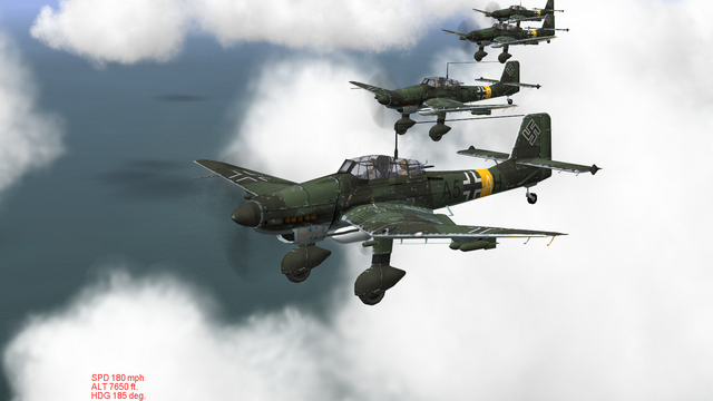 IL-2 + Dark Blue World, over Crimea in stock Stuka campaign